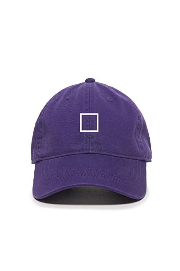 Square Korean Letter M Baseball Cap Embroidered Cotton Adjustable Dad Hat Purple