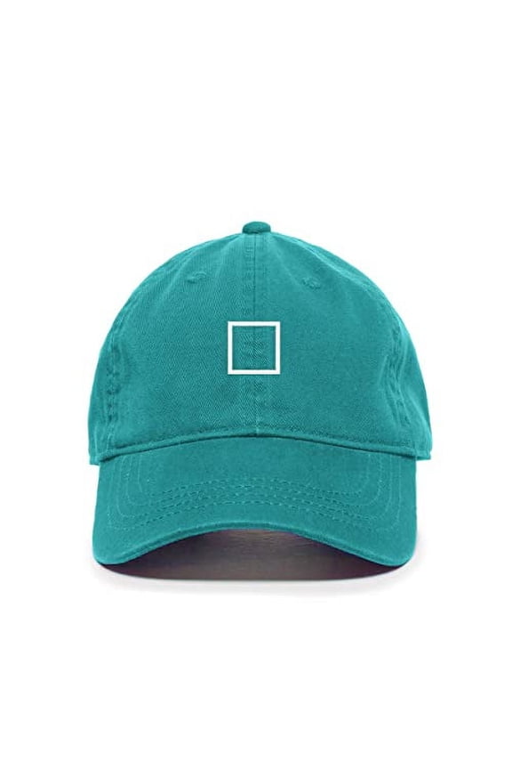 Square Korean Letter M Baseball Cap Embroidered Cotton Adjustable Dad Hat Teal