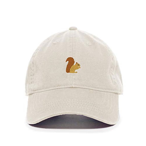 Tech Design Squirrel Baseball Cap Embroidered Cotton Adjustable Dad Hat