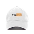 thumbnail image 1 of Tech Design Stay Home Baseball Cap Embroidered Cotton Adjustable Dad Hat White, 1 of 1
