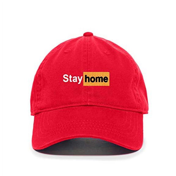 Tech Design Stay Home Baseball Cap Embroidered Cotton Adjustable Dad Hat