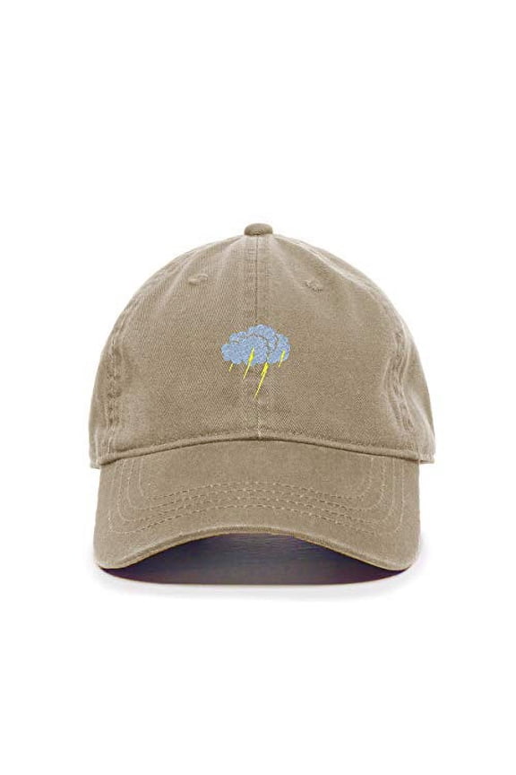 Storm Cloud Baseball Cap Embroidered Cotton Adjustable Dad Hat