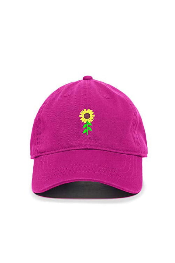 Sunflower Baseball Cap Embroidered Cotton Adjustable Dad Hat