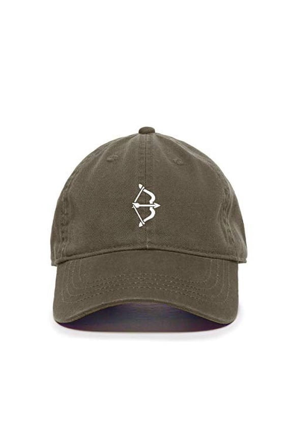 The Archer Baseball Cap Embroidered Cotton Adjustable Dad Hat Olive