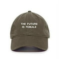 thumbnail image 1 of Tech Design The Future is Female Baseball Cap Embroidered Cotton Adjustable Dad Hat Olive, 1 of 1