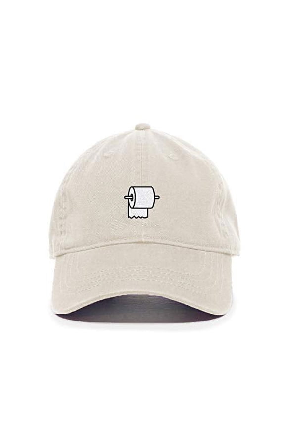 Toilet Paper with Holder Baseball Cap Embroidered Cotton Adjustable Dad Hat