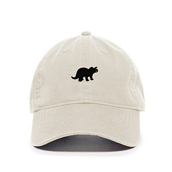 Tech Design Triceratops Dinosaur Baseball Cap Embroidered Cotton Adjustable Dad Hat