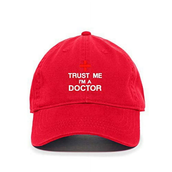 Tech Design Trust Me I'm A Doctor Baseball Cap Embroidered Cotton Adjustable Dad Hat