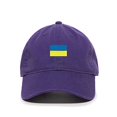 thumbnail image 1 of Tech Design Ukraine Flag Baseball Cap Embroidered Cotton Adjustable Dad Hat Purple, 1 of 1