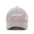 thumbnail image 1 of Tech Design Vaccinated Baseball Cap Embroidered Cotton Adjustable Dad Hat Light Grey, 1 of 1