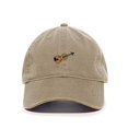 thumbnail image 1 of Tech Design Violin Baseball Cap Embroidered Cotton Adjustable Dad Hat Khaki, 1 of 1
