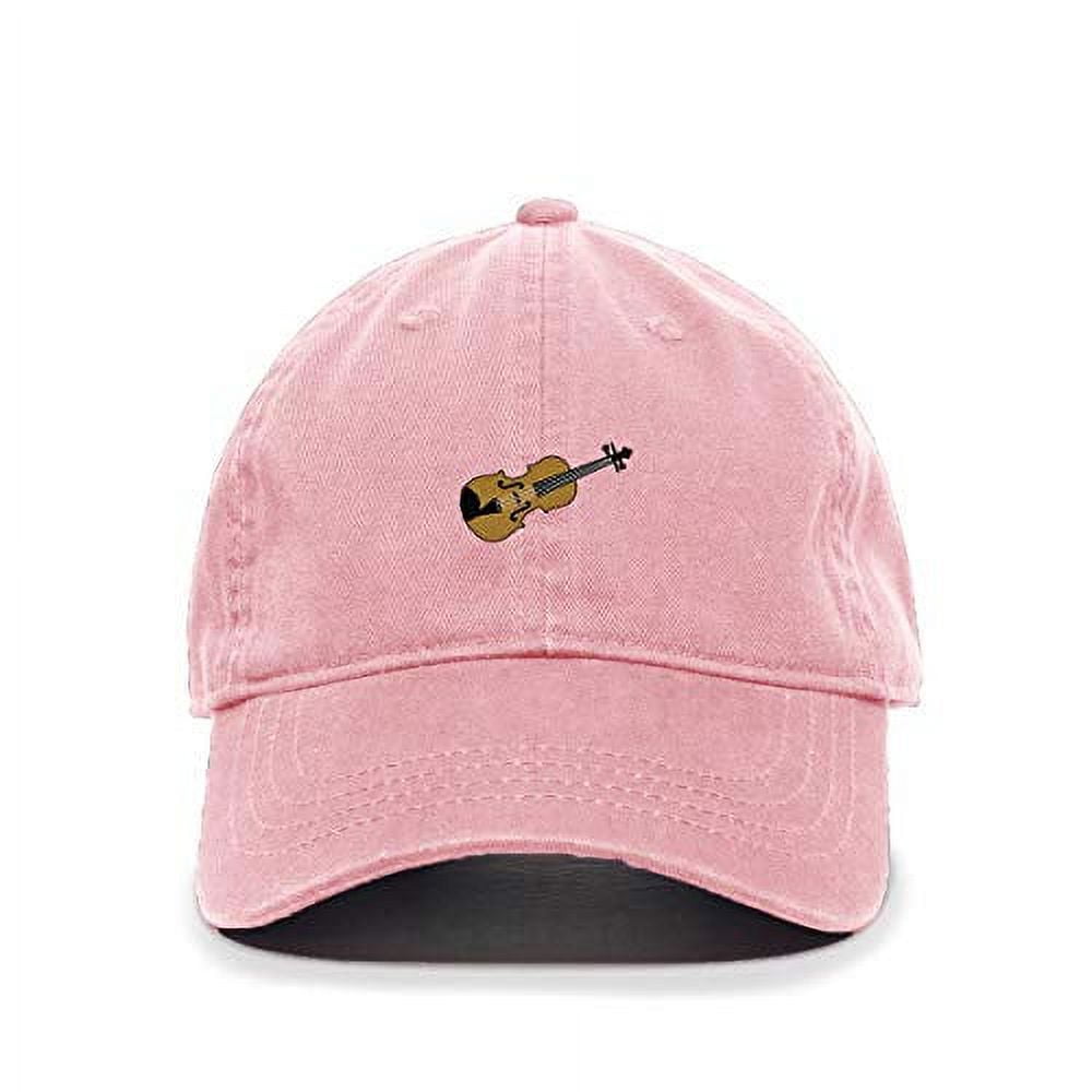 Tech Design Violin Embroidered Baseball Cap - Adjustable Dad Hat In Khaki - View #8