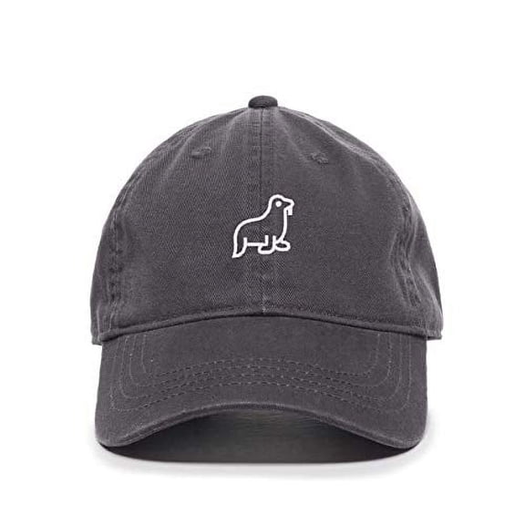 Tech Design Walrus Baseball Cap Embroidered Cotton Adjustable Dad Hat Charcoal
