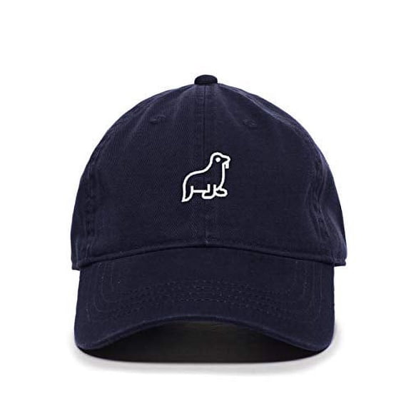 Tech Design Walrus Baseball Cap Embroidered Cotton Adjustable Dad Hat Navy