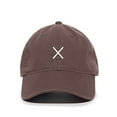 thumbnail image 1 of Tech Design X Letter Baseball Cap Embroidered Cotton Adjustable Dad Hat Brown, 1 of 1