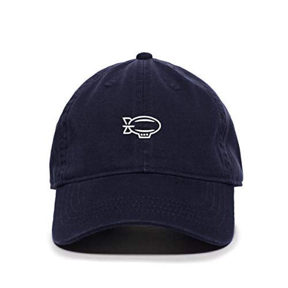 Tech Design Zeppelin Baseball Cap Embroidered Cotton Adjustable Dad Hat Navy