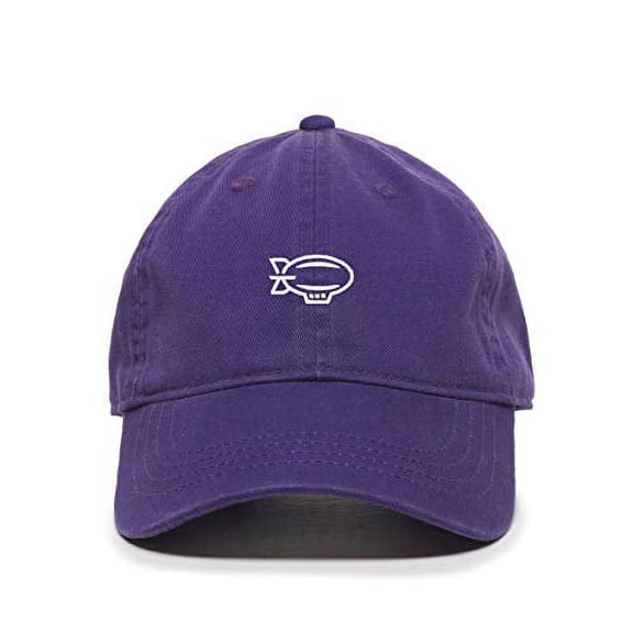 Tech Design Zeppelin Baseball Cap Embroidered Cotton Adjustable Dad Hat Purple