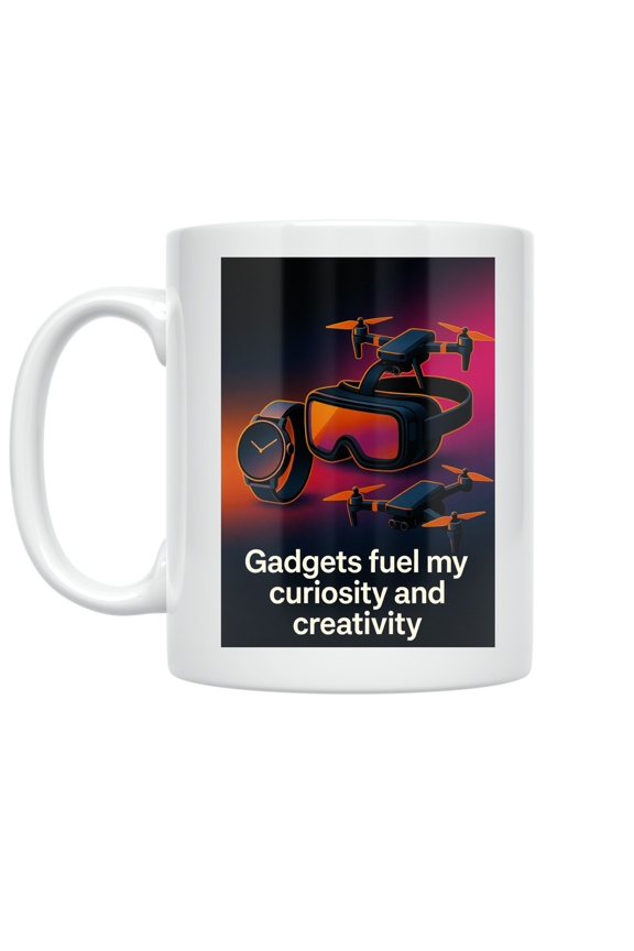 Tech Gadgets Fuel Curiosity and Creativity - Tech Enthusiast - 11 oz Ceramic Coffee Mug