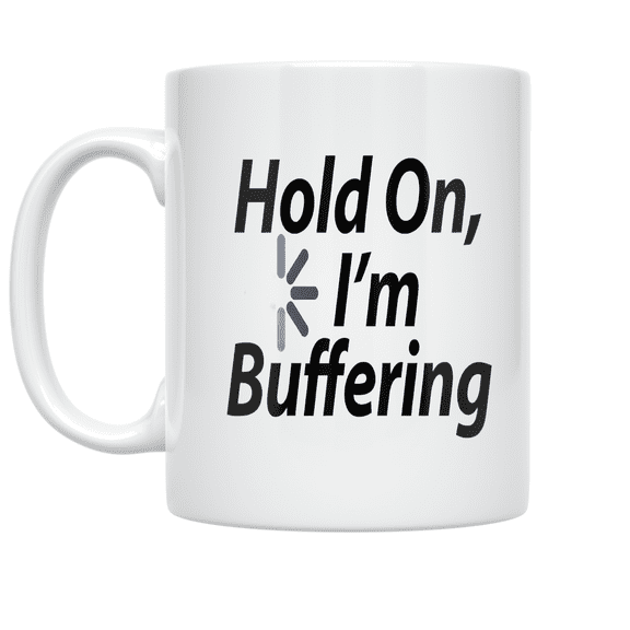 Tech Humor Loading Spinner - Remote Worker - 11 oz Ceramic Coffee Mug