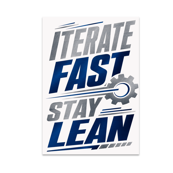 Tech-Inspired Wall Art - Lean Startup Enthusiast - 13x19 Poster Print