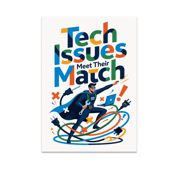 Tech Issues Meet Their Match - Tech Support Enthusiast - 13x19 Poster Print