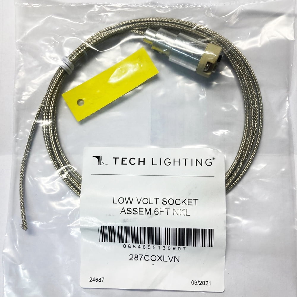 Chrome Nickel Low Voltage Pendant Socket with 6' Wire