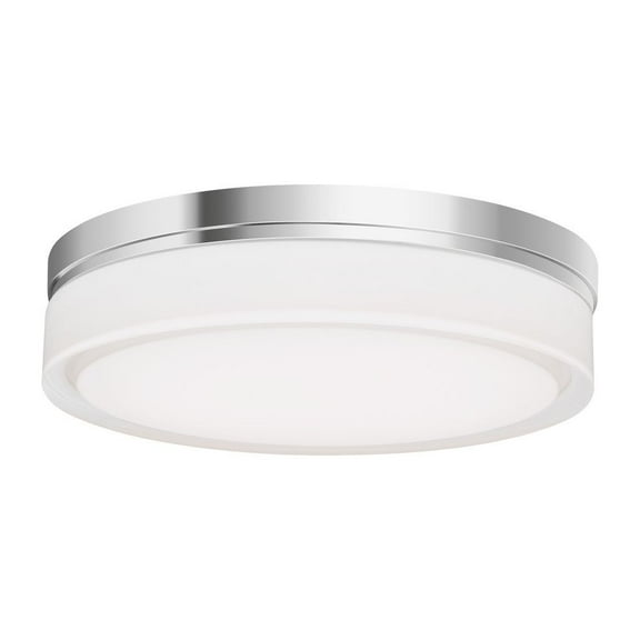 Tech Lighting 700Cql-Led Cirque 11" Wide Led Flush Mount Drum Ceiling Fixture - Chrome