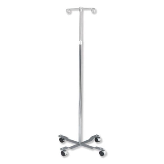 Tech Med 4353 IV Stand with 2 Hook & 4 Leg Base