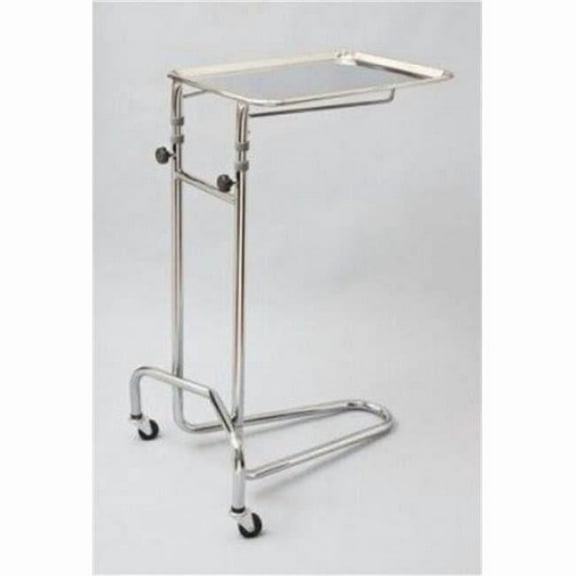 Tech Med 4366 Calf Base Double Post Mayo Stand Large Tray