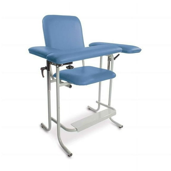 Tech Med 4382-F Blood Draw Chair with Flip Arm, Blue