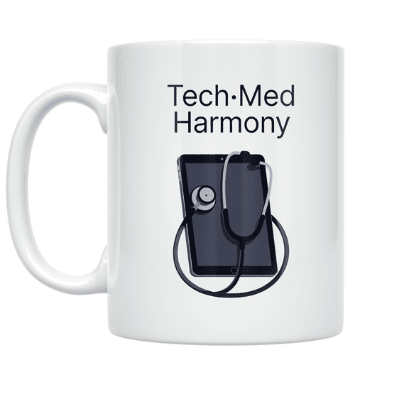 Tech-Med Harmony - Digital Health Enthusiast - 11 oz Ceramic Coffee Mug