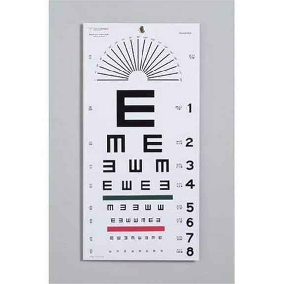 Tech Med Tumbling E Plastic Eye Test Chart