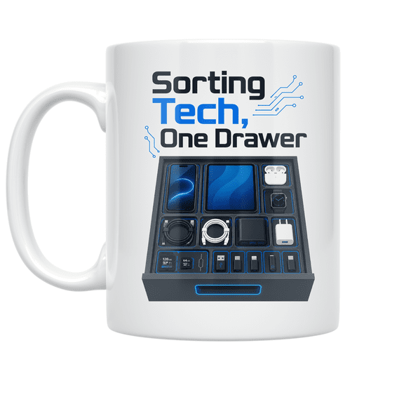 Tech Organization Design - Gadget Enthusiast - 11 oz Ceramic Coffee Mug