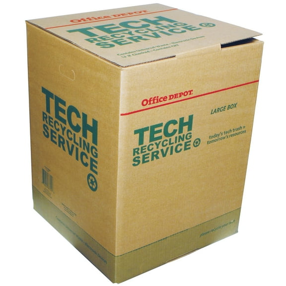 Office Depot Tech Recycling Box, Large, 24"H x 18"W x 18"D