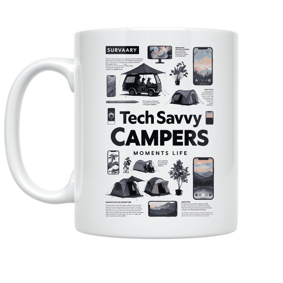 Tech Savvy Campers Moments Life - Tech Enthusiast - 11 oz Ceramic Coffee Mug