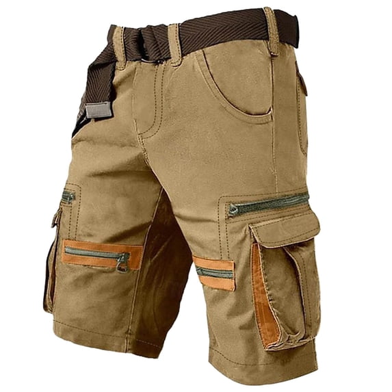Tech Shorts Men – Athletic Training 7 Inch Fit Men's Casual Cargo Shorts With Zipper Pockets Comfortable Summer Workwear Outdoor Everyday Short Pants For Men Lightweight Breathable Loose Fit
