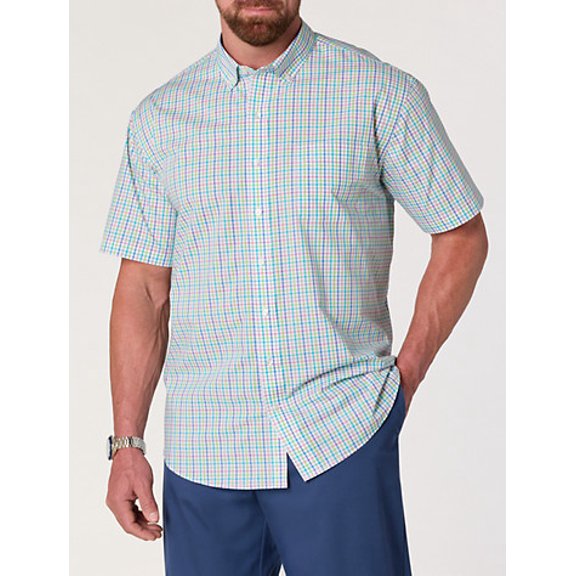 Tech Small Plaid Sport Shirt Multi 3XL