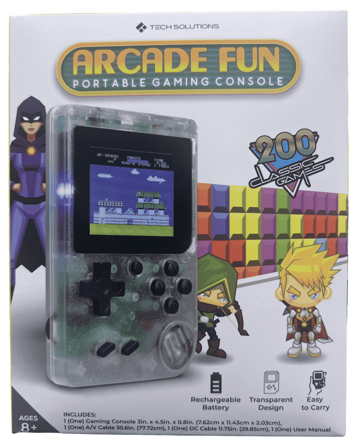 Tech Solutions Arcade Fun Portable Gaming Console - Walmart.com