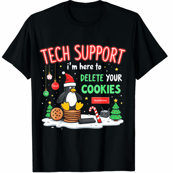 Tech Support Christmas Cookies Women Men Funny Christmas T-Shirt