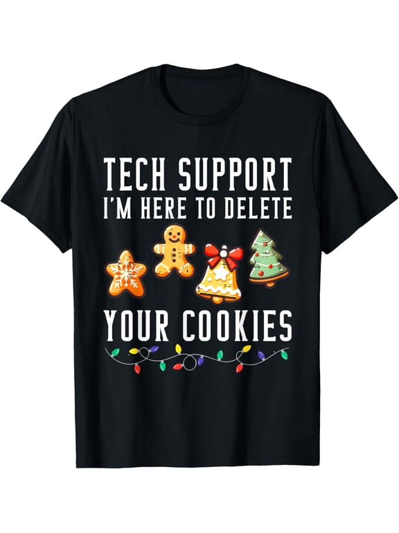 Tech Support Christmas Cookies Women Men Funny Christmas T-Shirt