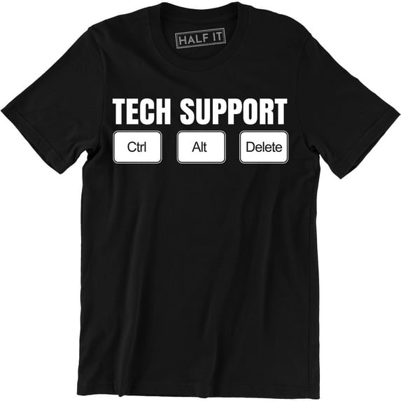 Tech Support - Ctrl Alt Del Men IT Technical Control Delete Nerd T-Shirt