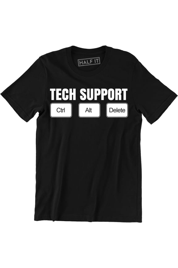 Tech Support - Ctrl Alt Del Men IT Technical Control Delete Nerd T-Shirt