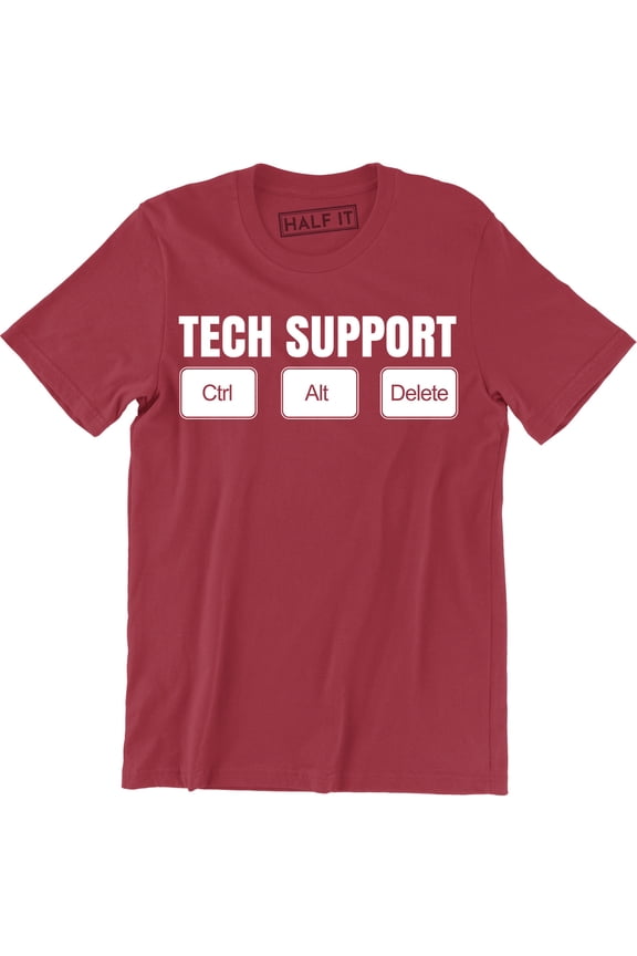 Tech Support - Ctrl Alt Del Men IT Technical Control Delete Nerd T-Shirt