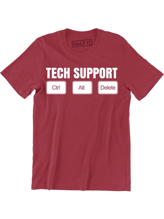 Tech Support - Ctrl Alt Del Men IT Technical Control Delete Nerd T-Shirt