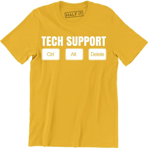 Tech Support - Ctrl Alt Del Men IT Technical Control Delete Nerd T-Shirt