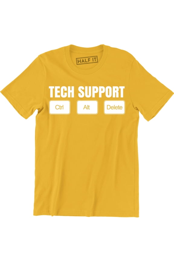 Tech Support - Ctrl Alt Del Men IT Technical Control Delete Nerd T-Shirt