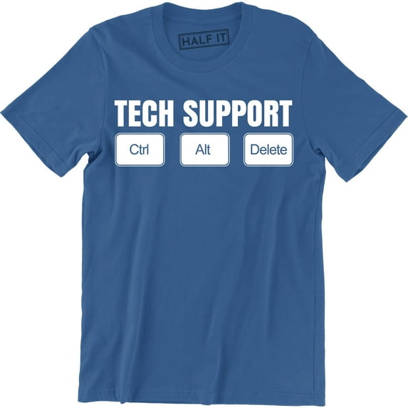 Tech Support - Ctrl Alt Del Men IT Technical Control Delete Nerd T-Shirt