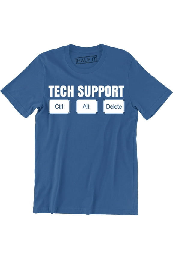 Tech Support - Ctrl Alt Del Men IT Technical Control Delete Nerd T-Shirt