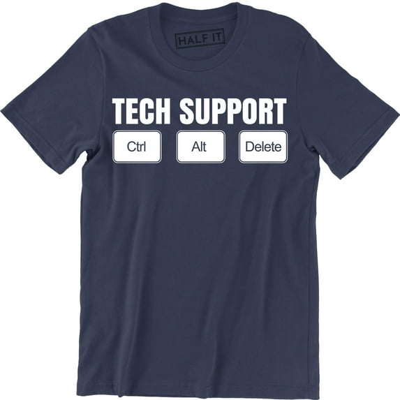 Tech Support - Ctrl Alt Del Men IT Technical Control Delete Nerd T-Shirt