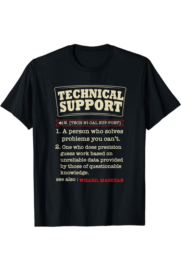 Tech Support Definition Computer Nerd Unisex T-Shirt